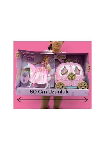 Prenses Fayton Oyuncak Et Bebekli Dev Boy 60 Cm Uzunluk