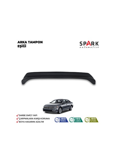 Volkswagen Passat 2015- Yılı Ve Sonrası Uyumlu Arka Tampon Eşiği Mat Siyah