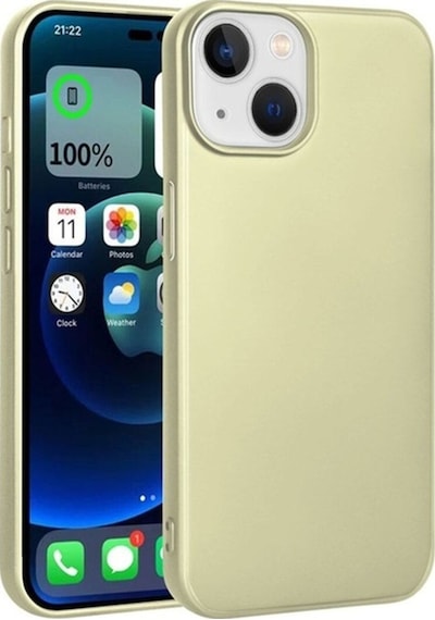 Apple Uyumlu iPhone 15 Plus Kılıf Zore Premier Silikon Kapak Gold