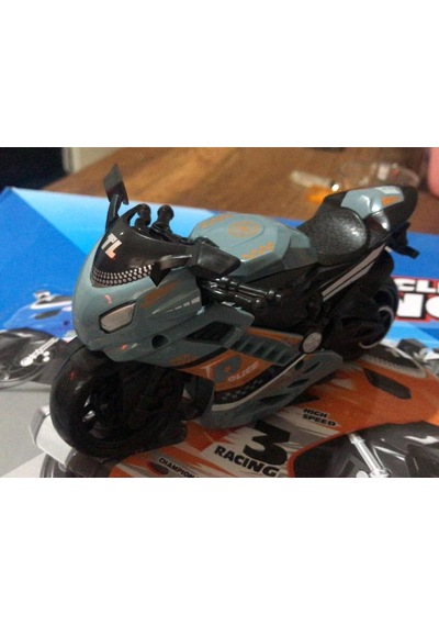 Oyuncak Sürtmeli Polis Motorsikleti 15 Cm Haki Gri Model Motorsiklet