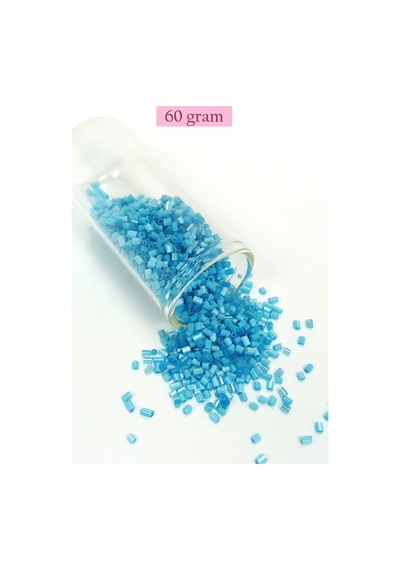 Kesme Cam Boncuk 2mm - 60 Gram - Mat Mavi - Bnc386