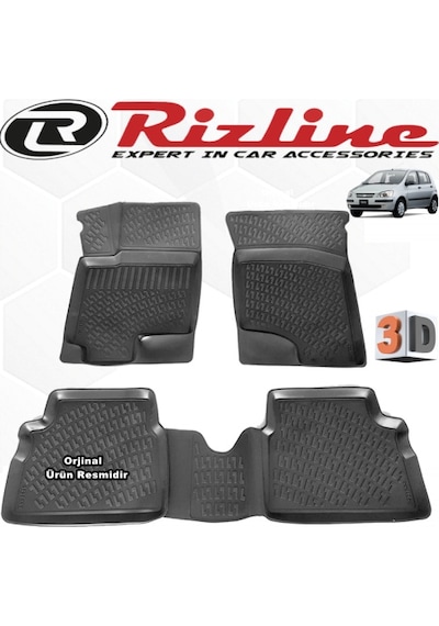 Rizline Hyundai Getz 3D Paspas Havuzlu 2002 - 2011 Arası Siyah