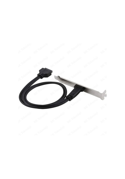 Type-C Dişi - USB 3.0 Anakart 20 Pin Dişi Panel Genişletme Kablos