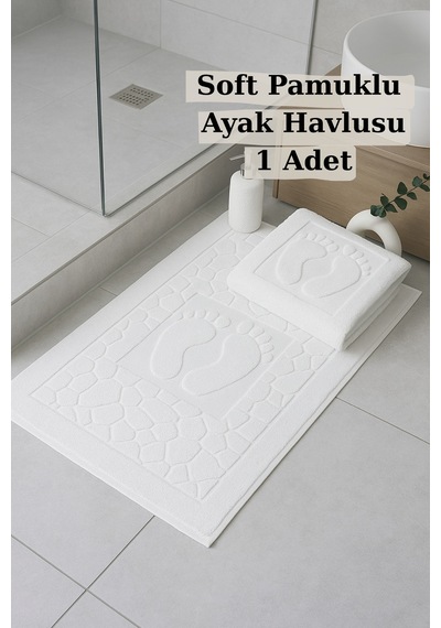 Buççin Online Mağaza Soft Pamuklu Ayak Havlusu Yüksek Emiciliğe Sahip Banyo Paspası Ayak Havlusu Banyo Paspası 1 Adet Çok Renkli