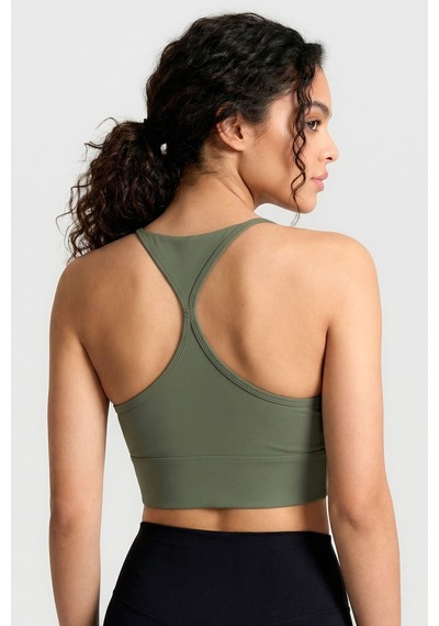 Tommy Life Haki Standart Fit Baskılı Sırt Detaylı Kadın Spor Büstiyer - 97300