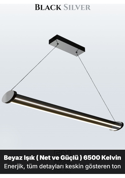 Mira Silver Lineer Led Sarkıt Avize Kumandalı Dim Edilebilir Aşağı Işık Beyaz Işık