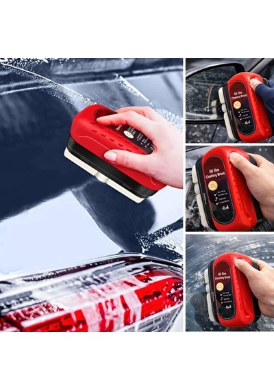 Araç Cam Buğu Önleyici Sünger Ergonomik Tutacaklı Yan Ayna &amp İç Cam Yağ Filmi Temizleyici 5580