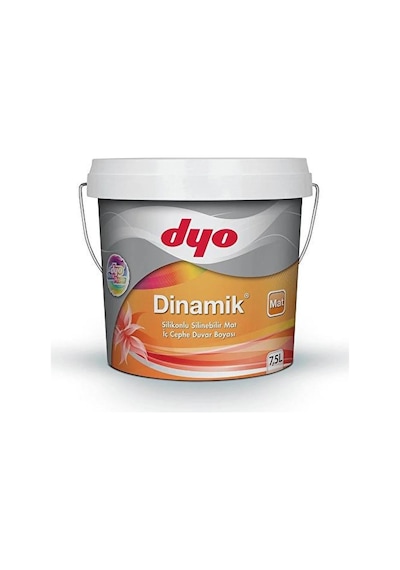 Dyo 7,5lt Dinamik Mat Silikonlu Silinebilir İç Cephe Duvar Boyası 4685 Saltanat Kırmızı 7,5 L