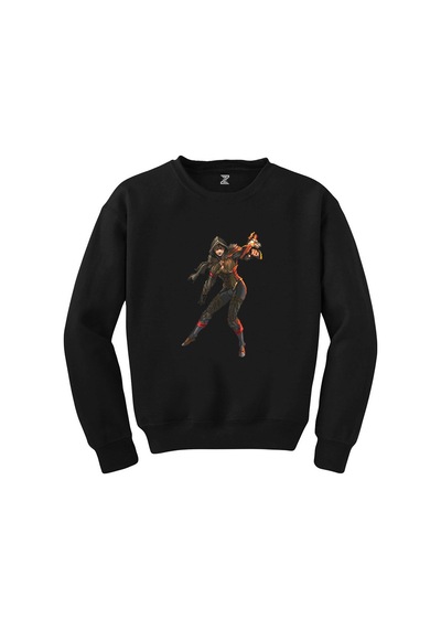 Diablo 3 Female Demon Hunter Siyah Sweatshirt