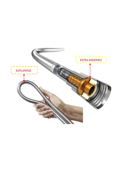 A3343901yp Spiral Chromolux 60 Cm Kolon Robot Duşlar İçin Krom