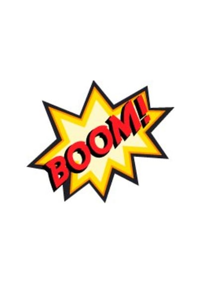 Bay Etiket Cex3 Boom Cizgi Roman Efekti Sticker
