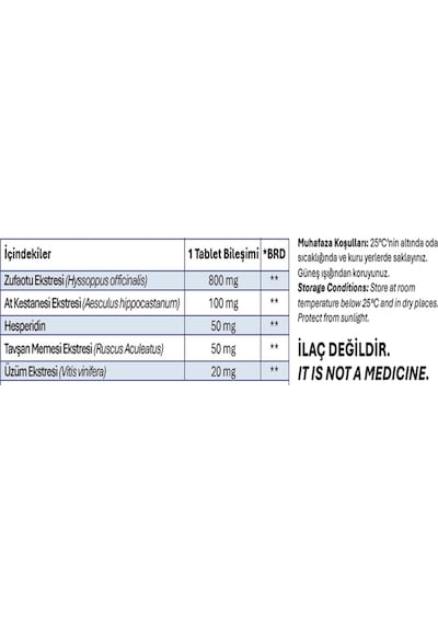 Senkavit Zufaotu, At Kestanesi, Hesperidin 90 Tablet