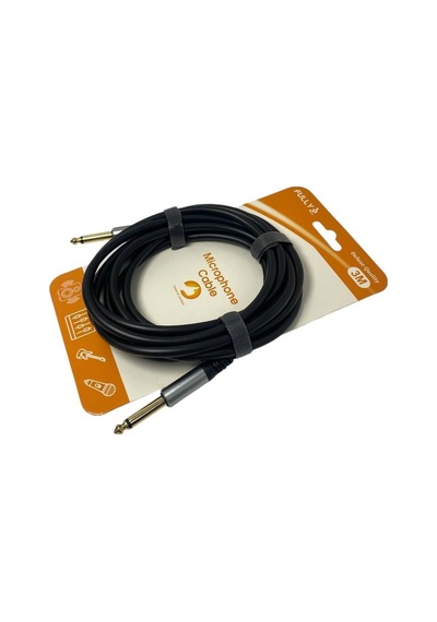 Fully 3metre 6.3mm Erkek-erkek Mono Gitar Kablo - Siyah
