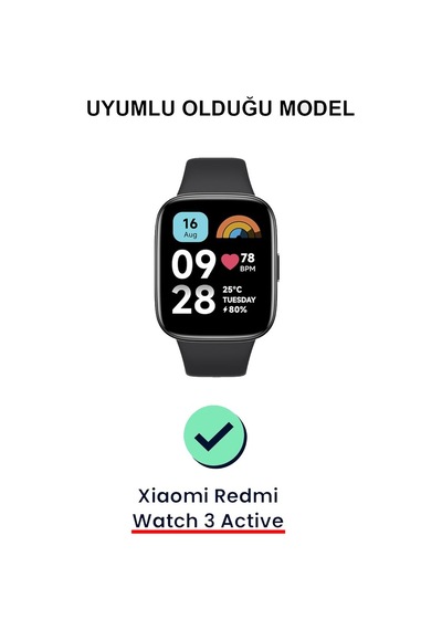 Xiaomi Redmi Watch 3 Active 1.83" Ekran Koruyucu 3d Kavisli Full