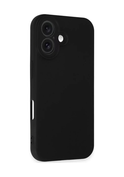 Newface Apple İphone 16 Plus Kılıf Nano İçi Kadife Silikon - Siyah