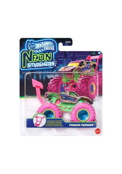Hot Wheels Neon Smashers Monster Trucks Podium Crasher Jmv39 Çok Renkli