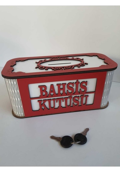 Karakoç Eğitim Araçları Tip Box Bahşiş Ahşap Kumbara Anahtarlı Kilitli Bahşiş Için Kumbara