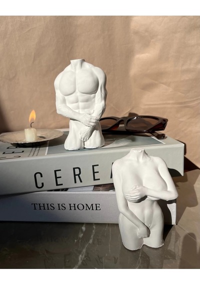 İnsan Figüründe Kadın Erkek Dekoratif Obje/biblo 10 Cm