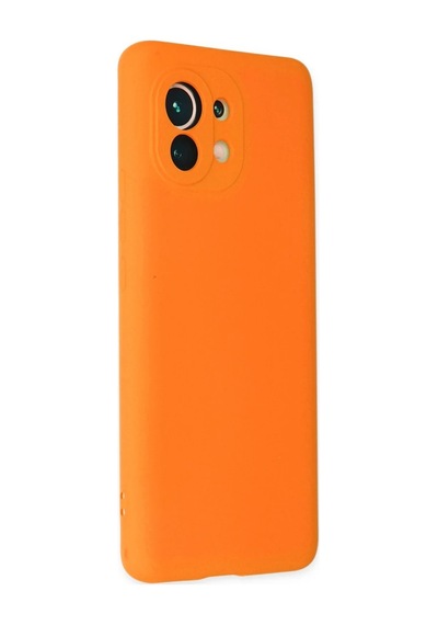 Xiaomi Mi 11 Kılıf Nano İçi Kadife Silikon - Turuncu 0.2M-Çok Renkli