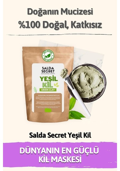 Yeşil Kil Doğal Yüz Maskesi 100 Gr Toz - Kil Maskesi - Indian Healing Clay