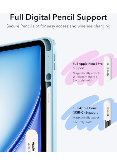 iPad Uyumlu  Air 13 M2-m3 2025 Flip Kalem Kontrol Kılıf Kapaklı Kılıf