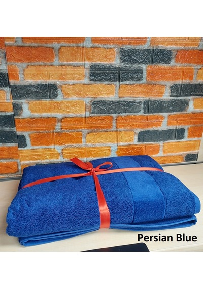 Özdilek Svv Border Büyük Boy Banyo Havlusu 89x173 - Persian Blue Saks Mavisi Saks Mavisi