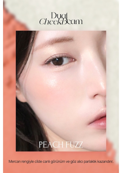 Allık Ve Aydınlatıcı Paleti + Fırça Seti Muzıgae Mansıon Dual Cheek Beam Set 02 Peach Fuzz 02 Peach Fuzz