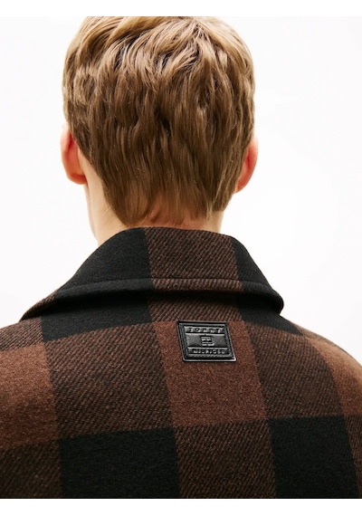 Tommy Hilfiger Wool Dbl Face Check, 0m7 Kahverengi Erkek Ceket