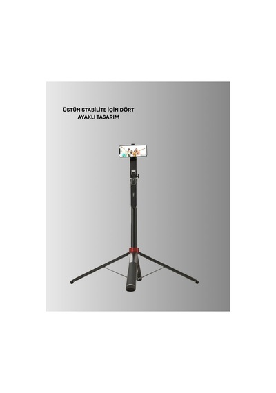 Ayarlanabilir Telefon Tripodu Selfie Stick Çok Açılı Çekim - Verah11485-3475 Renkli