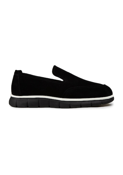 Deery Erkek Hakiki Süet Siyah Loafer Ayakkabı - 02044msyhe01