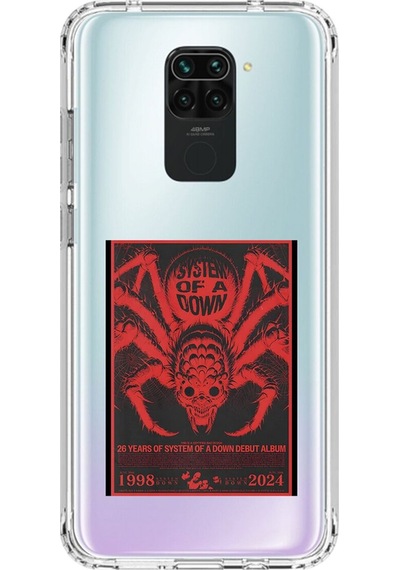 Xiaomi Redmi Note 9 Uyumlu Şeffaf Kılıf System Of A Down Tasarımlı
