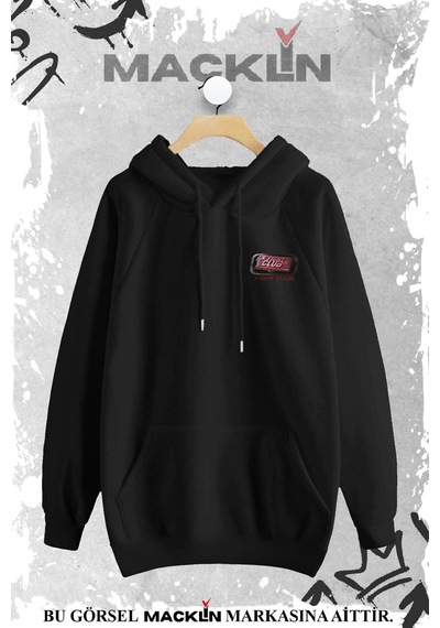 Macklin Unisex Kadın Erkek Fight Club Özel Tasarım Baskılı Sweatshirt Siyah Mck0954 Siyah