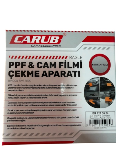 Mıknatıslı Profesyonel Cam Filmi Folyo Ppf Çekme Aparatı Ragle Seti 5 Parça Br1245024