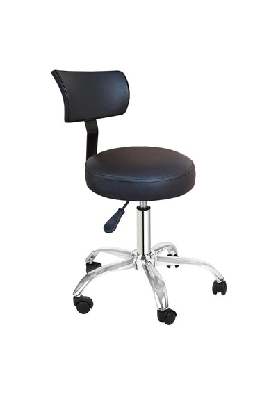 Ofis Kasiyer Taburesi Metal Ayak Tekerlekli Sırt Dayama Eczane Laboratuvar Büro Çalışma Koltuğu Diğer
