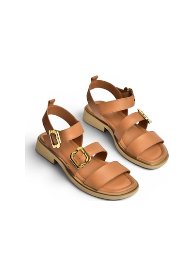 Fox Shoes Y291594203 Taba Hakiki Deri Sandalet