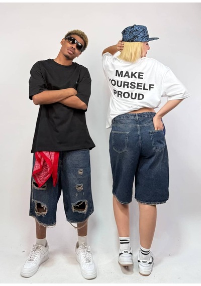Zaee Make Yourself Proud Oversize Tişört Beyaz