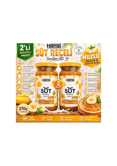 Glutensiz Muzlu Süt Reçeli 2x270 G
