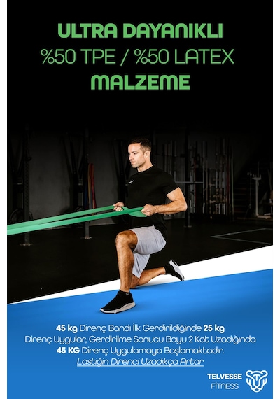 25 + 35 + 45 Kg 3'lü Set Barfiks Lastiği Gym Resistance Band Antrenman Kas Geliştirme Bandı