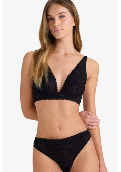 Defacto Bağcıklı Dantelli Slip Külot-fall İn Love F7029ax25wnbk81 Siyah-bk81