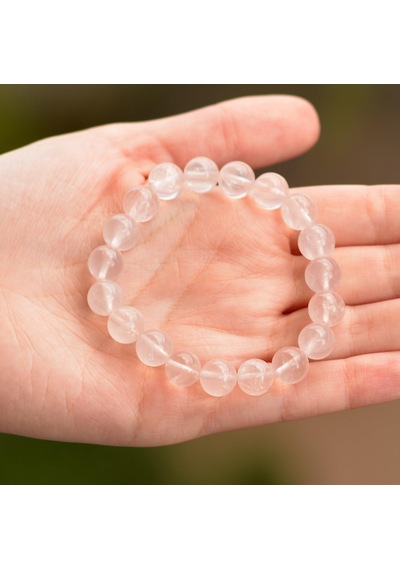 Taş Sandığı Pembe Kuvars Taşı Bileklik 10 Mm Renkli Çok Renkli