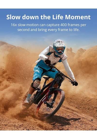 Akaso Brave 8 Aksiyon Kamerası, 4k60 Fps 48 Mp Wifi Su Altı Kamerası, Supersmooth Sabitleme, Dokunmatik Ekran, 150