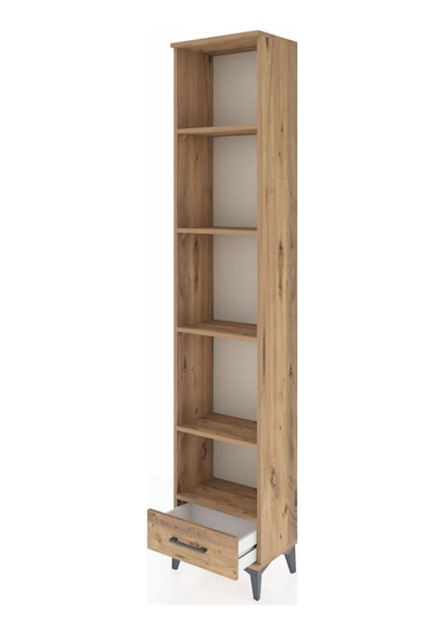Arges Dolap 5 Raflı Tek Çekmeceli 44x30x221 Çam-çam Çam