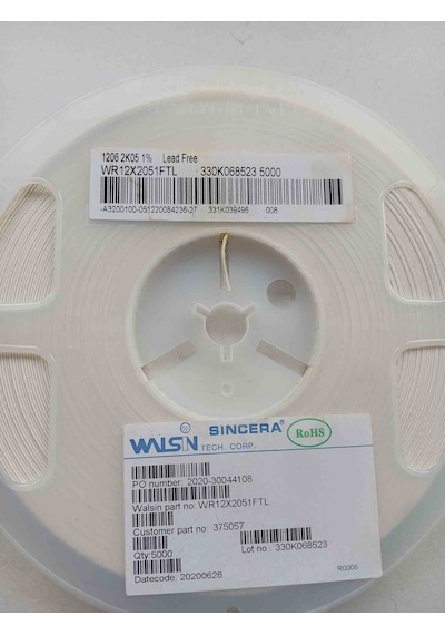 Wr12x2051ftl 2k05 1206 Smd Direnç 1000 Adet