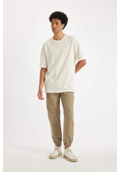 DeFacto Comfort Regular Fit Rahat Kesim Bisiklet Yaka Kısa Kollu Ağır Kumaş Basic Düz Tişört B4444AX24AUBG714