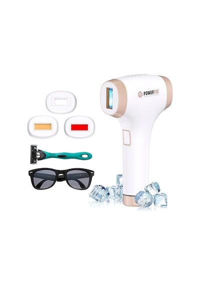 Powertec TR-9999 Ipl Lazer Epilasyon 999.999 Atım Otomatik/Manuel 9 Modlu Buz Başlıklı & Taşıma Çantası Beyaz