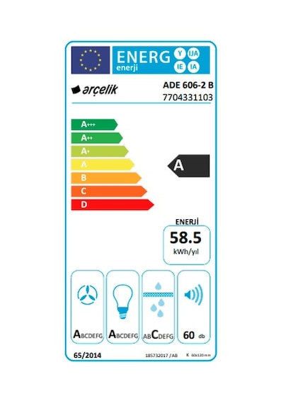 Arçelik ADE 606-2 B Davlumbaz