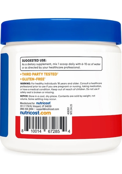 Nutricost Magnesium Citrate 210 Mg - 83 Servis - Fruit Punch Flavored