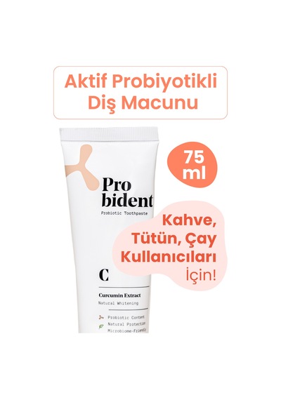 Aktif Probiyotik Doğal Florürsüz Diş Macunu Zerdeçal Özüt Ilaveli Doğal Beyazlık