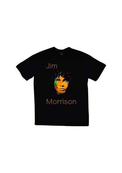 Stoned&Fame The Doors Baskılı Unisex %100 Pamuk Siyah T-shirt SIYAH