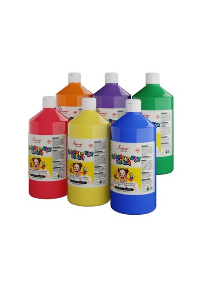 Red Rose Ara Renkler Parmak Boyası 6'lı Set 6 x 1 KG